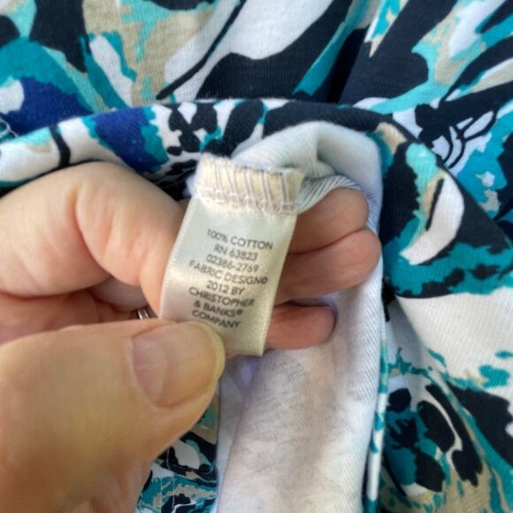 Christopher & Banks size XLP abstract zip front jacket . - Picture 10 of 11